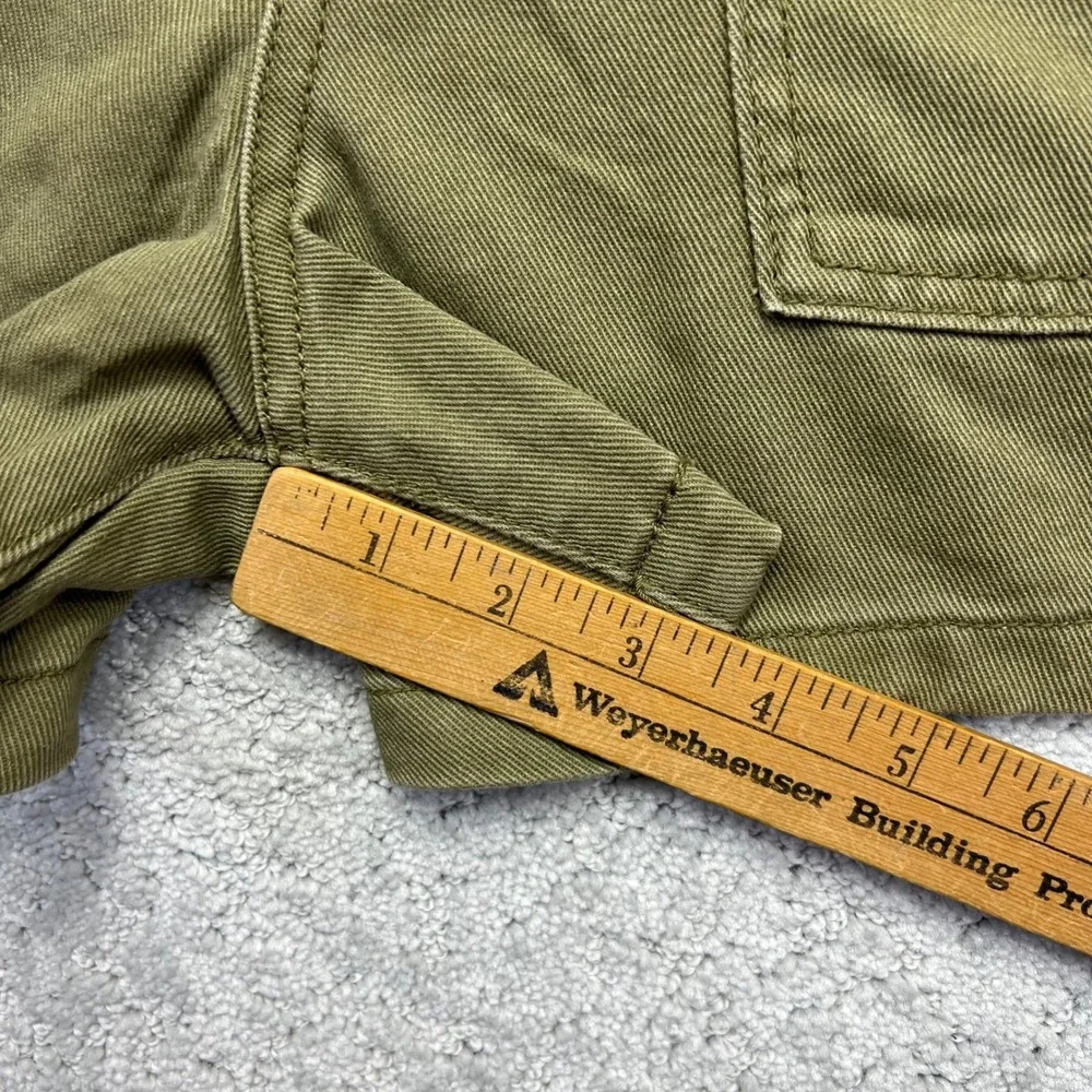 HABITUAL Girl Shorts Womens 14 Green Cotton Twill‎ Utility Cinch Back High Waist